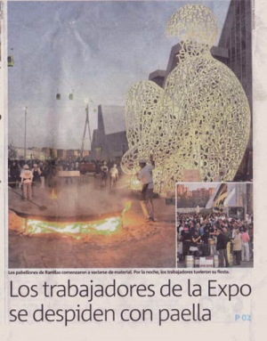 Paellas Gigante en la Expo de Zaragoza'